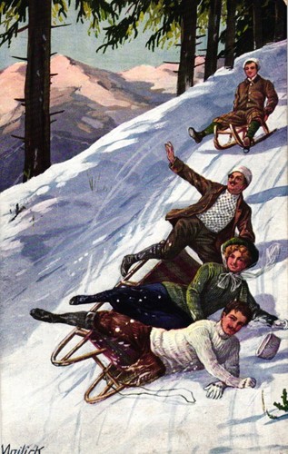 Wintersport schlitten - wintersport,,