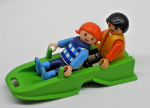 Kinder mit doppel schlitten - kinder,