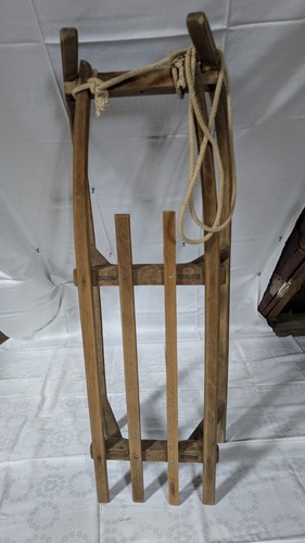 Vintage holzschlitten mit dazu - holzschlitten,