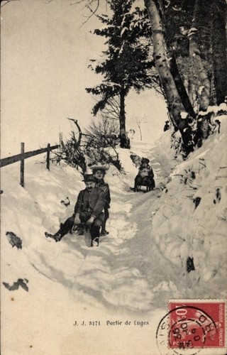 Wintersport menschen - ak, wintersport,