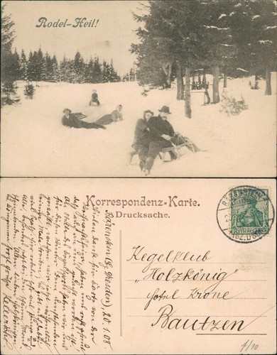 Ansichtskarte wintersport - ansichtskarte,