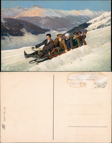 Ansichtskarte wintersport - ansichtskarte,
