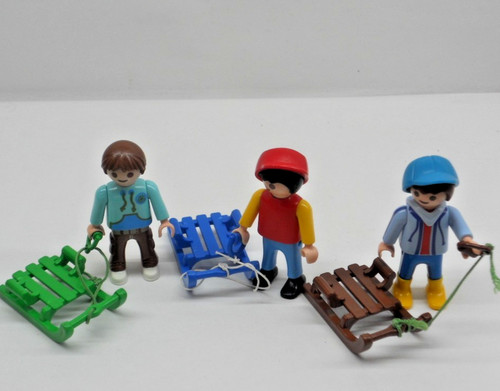 Kinder mit schlitten - kinder,
