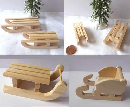 Schlitten mini holz puppenhaus - mini,