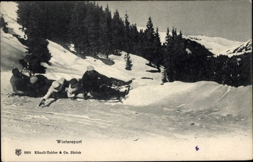 Wintersport schlitten bob - ak, wintersport,