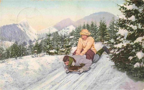 Wintersport schlitten - wintersport,